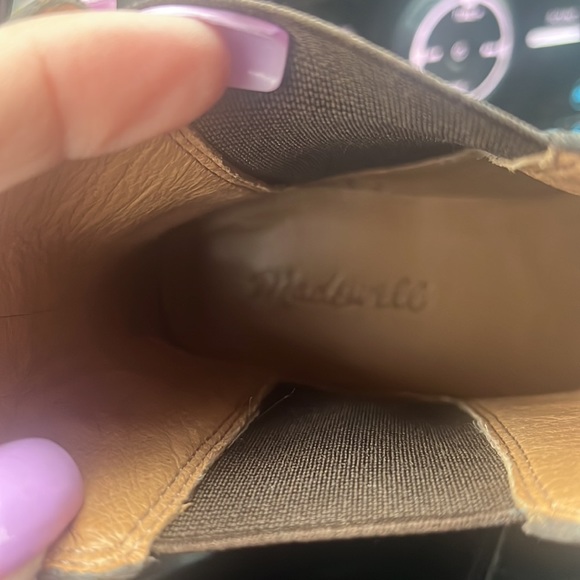 Madewell Ivy Chelsea Boot in Croc Embossed Leather - Dark Coffee Size 8 - Picture 9 of 9